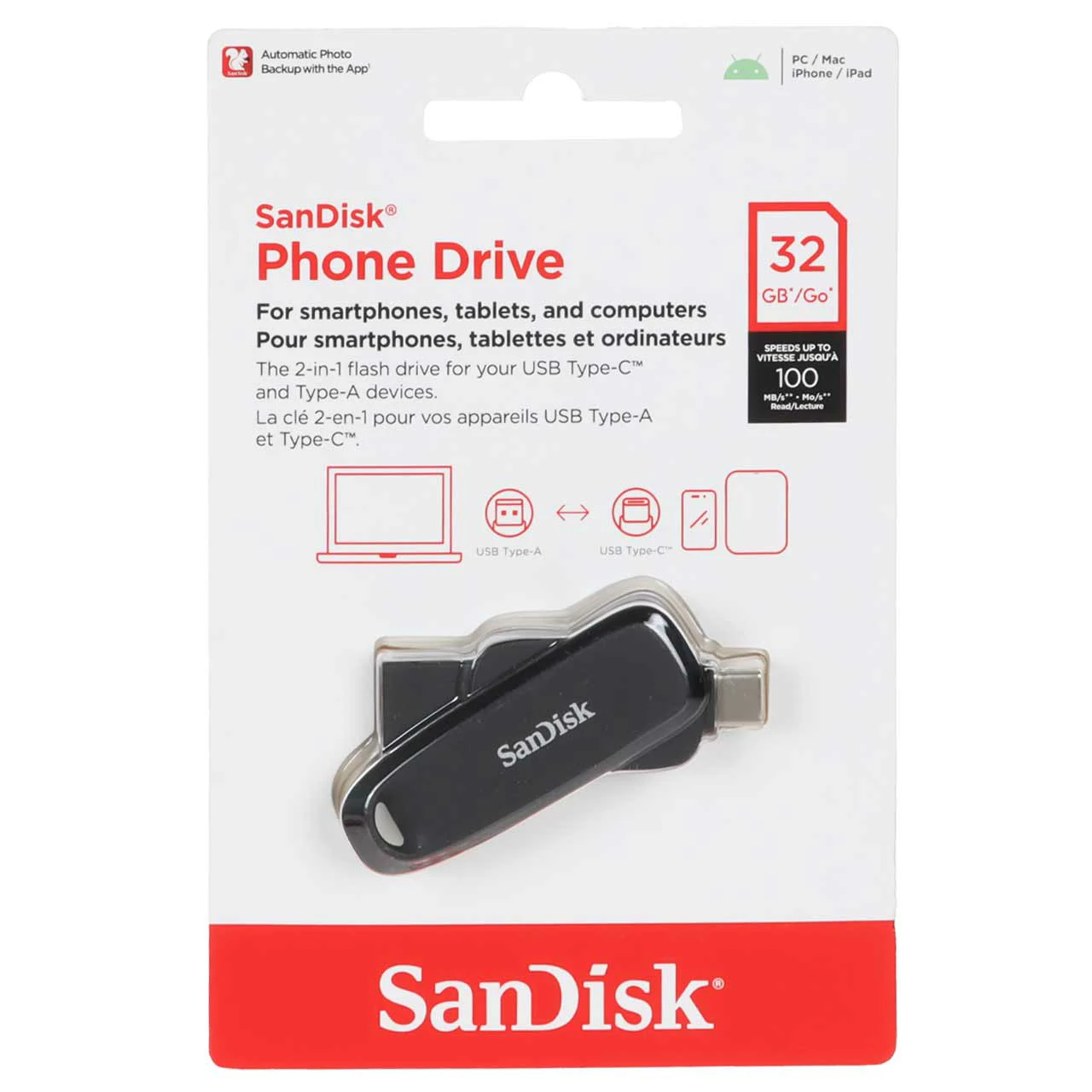 SanDisk Phone Drive USB Type-C USB3.2 Flash Memory-32GB -