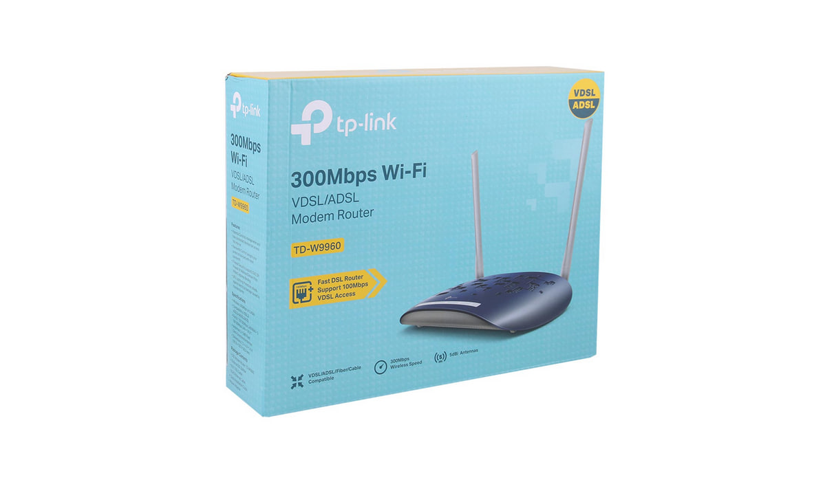 TP-LINK TD-W9960 300Mbps Wireless N VDSL/ADSL Modem Router-سرمه ای - تصویر 4