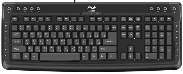کیبورد باسیم Sicher مدل KB120 - مشکی
