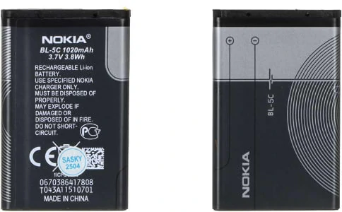 باتری موبایل Nokia اورجینال مدل BL-5C ظرفیت 1020mAh