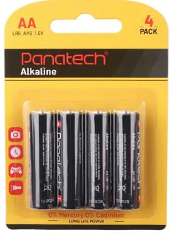 باتری قلمی پاناتک مدل Alkaline LR6 1.5V AA بسته 4 عددی