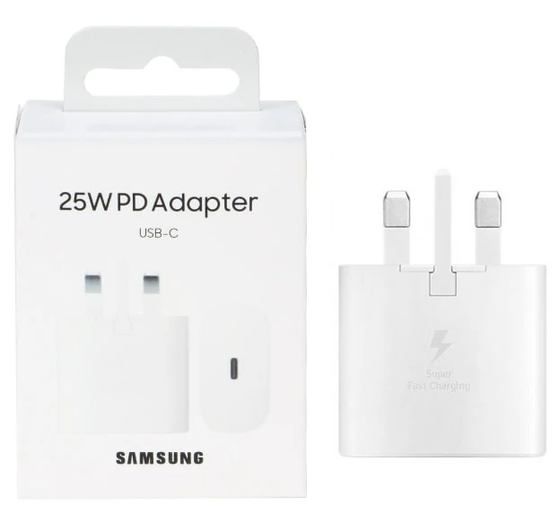 شارژر دیواری سه پین SAMSUNG 25W Plus TA800 ( فست و PD) سفید DST (3 ماهه DST)