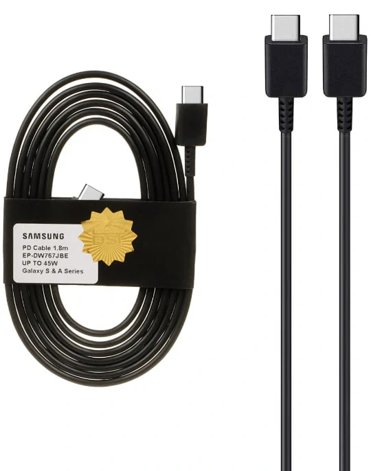 کابل شارژ 1.8 متری PD و فست SAMSUNG Type-C to Type-C 45W - مشکی - DST